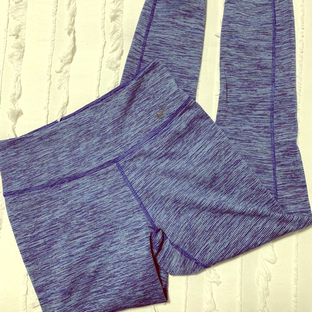 nike leggings. blue heathered. size small